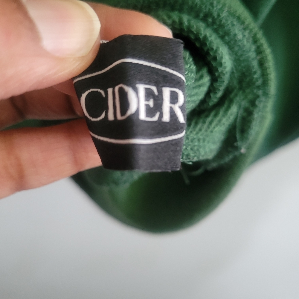 CIDER Size S Green Graphic Crewneck Sweater - Picture 3 of 4